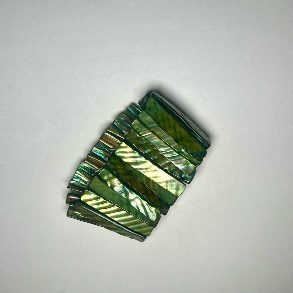 Green and Brown Abalone Shell Bracelet, bohemian,natural accessories